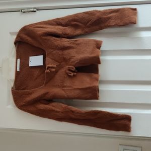 Oak and Fort cropped scoop neck sweater